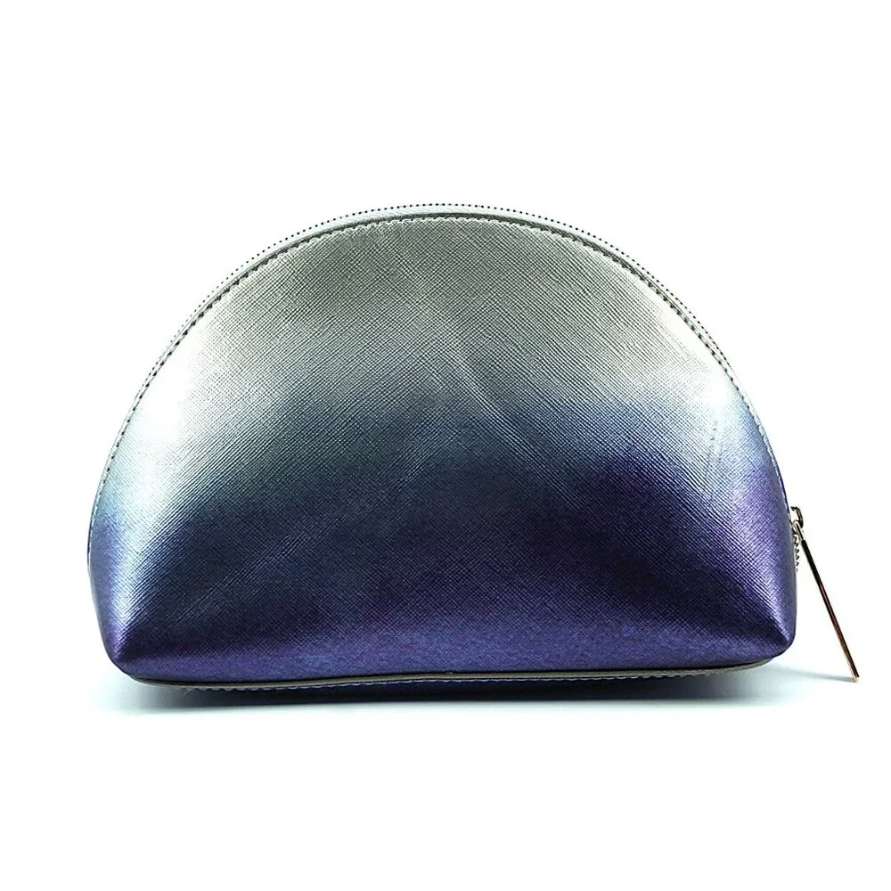 La‎ Mer Metallic Gradient Purple Silver Cosmetic Makeup Travel Bag NEW